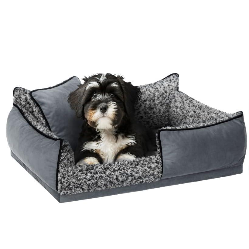 Sales Core Bett für kleine und mittelgroße Hunde, Stilvolles Sofa für Tiere mit einem bequemen Kissen, Schlafplatz für Ihr Haustier mit Einer weichen Matratze, Langlebiges und Elegantes für Hunde